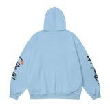 Men Hoodie Cartoon Monster Graffiti Printed Hoodie
