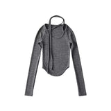 Women T-Shirt round Neck Streamer Long Sleeve T-shirt Women's Autumn Top