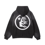 HS Hoodie Vintage Zipper Creative Printing