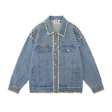 Men Denim Jacket Men's Loose All-Match Wash Denim Clothes Jacket