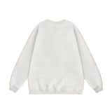 Men Hoodie Flocking Embroidered Lamb Animal Loose Sweater