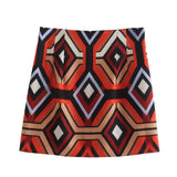 Women Skirt Summer Printed Skirt Hip Skirt