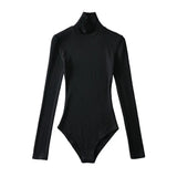 Women T-shirt Spring Slim-Fitting Pure Color Tight Long Sleeve T-shirt