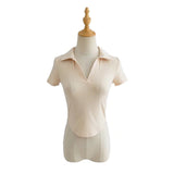 Women T-Shirt Spring Short Sleeve Slim T-shirt Top