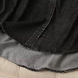 Women T-Shirt Loose Mid-Length Boyfriend Style Denim Shirt for Women