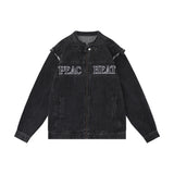 Men Denim Jacket Men's Washed Denim Jacket Vest