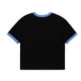 Women T-shirt Letter Print Short-Sleeve T-shirt Girls Summer Pure Cotton round Neck