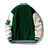 Varsity Jacket Vintage Stitching Men's Jacket Baseball Uniform Trendy Men's Autumn Couple Coat