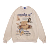 Men Hoodie Printed Sweater Men's Casual Long Sleeve round Neck Loose Top