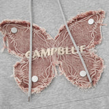Men Hoodie Butterfly Hooded Sweater Patch Cat Beard Embroidered Pullover Hoodie