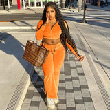 Women Sweatshirt Top and Trousers Suit Spring and Autumn Long Sleeve