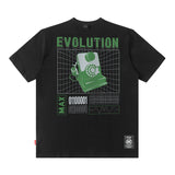 Men T Shirt Retro Hip Hop Printed Short Sleeve T-shirt for Men and Women