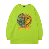 Men Long Sleeve Shirt Fashion Brand Personality Cartoon Printed Loose Long Sleeves T-shirt Men and Women Hip Hop