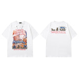 Men T Shirt Graffiti Printing Short Sleeve T-shirt Hip-Hop Street Casual Men and Women