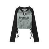 Women Long Sleeve T-Shirt Long Sleeve T-shirt Women's Spring and Autumn Letter Print Casual Short