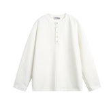 Unisex long-sleeved shirt autumcasual half-open collar