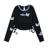 Women Long Sleeve T-Shirt Long Sleeve T-shirt Short T-shirt Design Sense Autumn Top