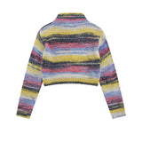 Women Sweater Autumn Leisure Contrast Color Long Sleeves Knitwear