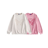 Unisex Jacket Autumn Butterfly Burning round Neck Sweaters Women's Clothing