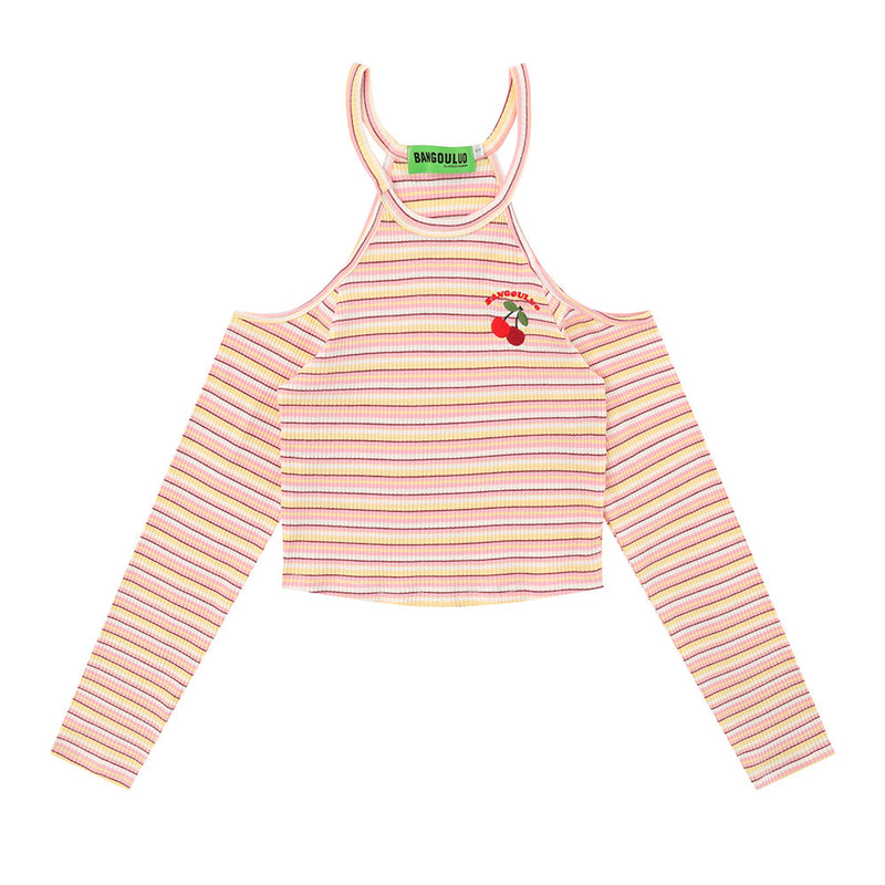 Women Sweater Short Sweater Women Casual Contrast Color Embroidered Long Sleeve