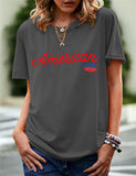 Women's Independence Day T Shirt Printed Short-Sleeved T-shirt