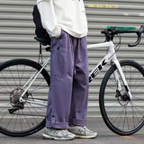 Men Sweatpants Overalls Men's Summer Retro Casual Loose Straight
