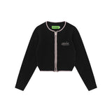 Women Sweater Short Knitted Cardigan Crew Neck Casual Spring and Autumn Girls
