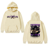 Harajuku Anime Solo Leveling Sung Jin Woo  Print Hoodie