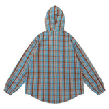 Men Long Sleeved T Shirt Hooded Plaid Shirt Men Spring Autumn Outdoor Sports and Casual Loose Long Sleeve