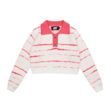 Women Sweater Polo Short Sweater Women's Autumn Leisure Long Sleeve Sweater