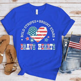 Women's Independence Day T Shirt round Neck Short Sleeve T-shirt Women's Top