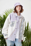 Unisex Jacket Autumn Lace Stitching Jacket Women's Clothing