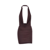 Women Dresses Summer Women's Sexy Low Cut Backless Dress