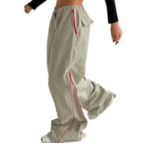 Women Cargo Pants Bell-Bottom Pants Women's Design Ins Casual Trousers