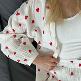 Women Co-Ord Set Shirt Shorts Two-Piece Set Christmas Casual and Comfortable