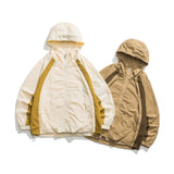 Unisex Sweatshirt Fall Color-Blocking Contrast Color Shell Jacket