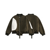 Unisex Jacket Winter Irregular Color Matching Flight Suit