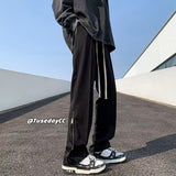 Men Sweatpants Casual Pants Men's Summer High Street Loose Straight Pants