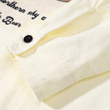 Men Long Sleeved T Shirt Long Sleeve Shirt Men's Design Loose Niche Puff Print Shirt