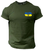 Classic Ukraine Trident Flag Coat of Arms Military Men