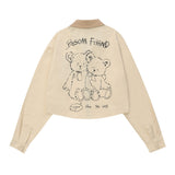 Women's Long Sleeve Shirt Printed Shirt Women's Autumn Loose Street Color Matching Long Sleeve