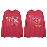 Men Long Sleeve Shirt Printed Couple Base Top Versatile Long Sleeve T-shirt for Men and Women