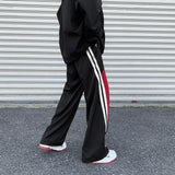 Men Sweatpants Vintage Stripe Sports Pants Men's Spring Hip Hop Loose
