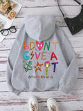 Fashion Female Korean version cute and minimalist print Hood