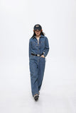 Unisex Pants Autumn Retro Denim Jumpsuit