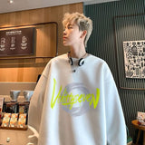 Men Hoodie Sweater Men's Autumn Leisure Vintage Loose-Fitting Non-Hoodie Coat