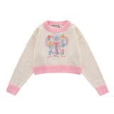 Women Sweater Short Sweater Women's Autumn round Neck Long Sleeve Short