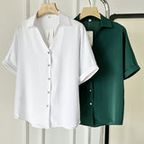 Women T-Shirt Short Sleeve Women's Design Summer V-neck Loose Shirt