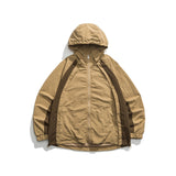 Unisex Sweatshirt Fall Color-Blocking Contrast Color Shell Jacket