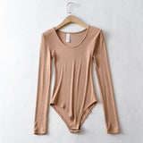 Women T-Shirt Sex round Neck, Slim-Fit, Long-Sleeved One-Piece T-shirt Bottoming Shirt